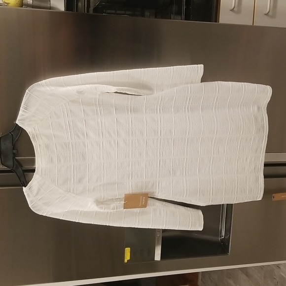 💕REFORMATION💕 Dee Dress ~ Long Sleeve Mini Ivory Medium M NWT - Picture 9 of 15